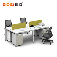 迪欧4人位办公桌屏风工位简约现代办公桌椅多人位组合办公家具
