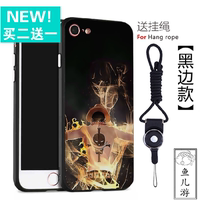 日本动漫海贼王炎之艾斯苹果X 7 6splus iphone8硅胶磨砂手机壳5s