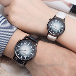 pollock正品品牌手表 复古非机械幻彩皮带对表 男女士情侣手表