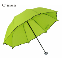 Cmon 韩版创意水印花晴雨伞遇水开花折叠三折阿波罗公主雨伞包邮
