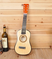 【包邮】25寸多色木制儿童吉他 玩具吉它 可加背带 宝宝礼物