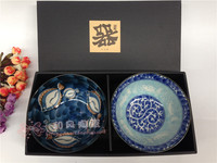 日本进口陶瓷日式餐具年年有鱼幸福夫妻对碗汤碗面碗 江浙沪包邮
