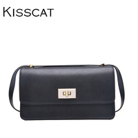 KISSCAT接吻猫2015春夏新款韩版百搭甜美时尚牛皮斜挎女小方包包