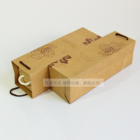 单支牛皮纸酒袋 葡萄酒纸盒红酒盒包装木盒子木箱礼盒包装盒批发