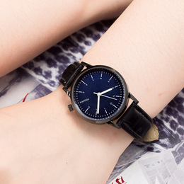 厂家正品潮流皮带时尚学生男女手表 简约复古大表盘情侣手表对表