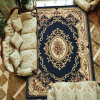 欧式卧室地毯爱丁堡高密度混纺羊毛质感手工剪花客厅茶几书房地毯