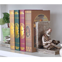 树脂欧美式小猴子书靠创意书房摆件摆设工艺品装饰品正品特价