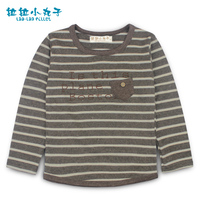 预售男童长袖t恤 韩版中小童条纹打底衫 儿童上衣 2015秋装新款