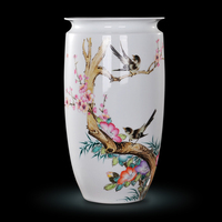 特价景德镇 熊桂英手绘陶瓷花瓶现代时尚装饰摆件工艺品礼品摆件