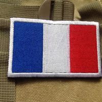 法国 France 刺绣国旗徽章 士气章 军迷战术魔术贴 肩章 臂章