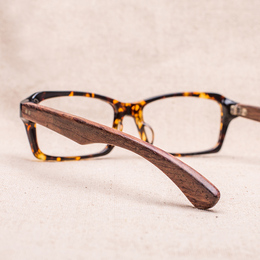 正品佐川藤井近视眼镜框 复古木质全框板材窄框方形眼镜架7456D