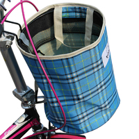 帆布购物筐折叠自行车前筐 车篮子 自行车配件帆布车筐