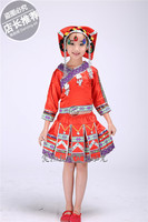 儿童葫芦丝演出服苗族少数民族服装土家族民族舞蹈装壮族瑶族侗族