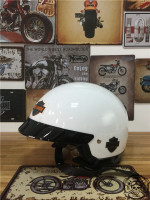 【记忆骑行】美国 白色复古哈雷机车半盔 夏季机车摩托车头盔