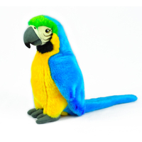 LEOSCO仿真鹦鹉毛绒玩具蓝金刚鹦鹉公仔欧盟安全标准高档儿童礼物