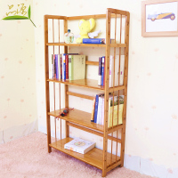 楠竹简易书架组合书柜置物架多层创意实木落地学生儿童收纳架特价