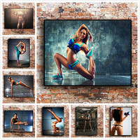 新品健身拳击搏击运动美女现代装饰画沙发背景墙有框壁画酒吧挂画
