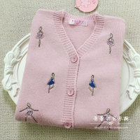 2016秋装童装新款韩版中大童女孩开衫线衣中长款针织女童毛衣外套