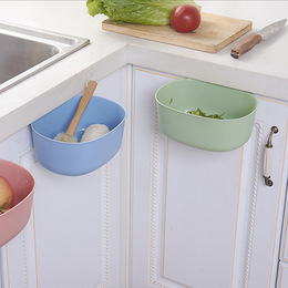 厨房橱柜门挂式垃圾桶  创意多功能桌面无盖塑料置物盒 ZQ300
