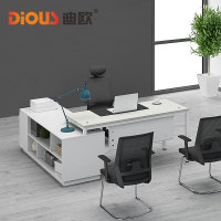 迪欧现代简约时尚单人电脑办公家具主管经理员工桌子中班台组合柜
