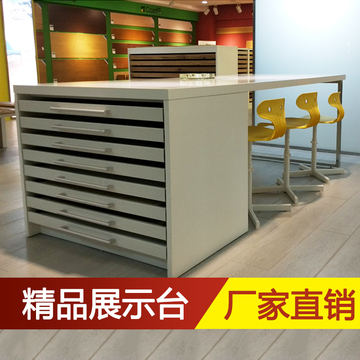 厂家直销展厅展示台白色木地板展示架瓷砖地脚线货架样品展示桌柜