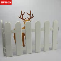 huison圣诞栅栏塑料栅栏圣诞场景用品家庭布置雪地棉外围栅栏装饰