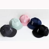 韩国进口代购字母彩色街头时尚平帽檐流行棒球帽鸭舌帽子男女新潮