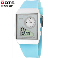 OTS时尚电子表超薄中学生手表韩版女生手表简约防水糖果色果冻表