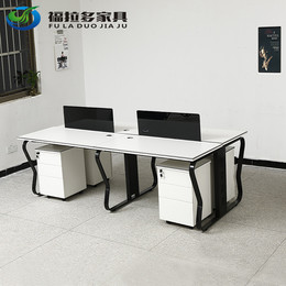 福拉多上海办公家具简约屏风办公桌 职员桌椅电脑桌4人位组合048