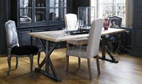 美式乡村铁艺复古实木餐桌办公桌书桌会议桌咖啡桌椅吧台组合定做
