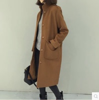 2015秋冬季新款加厚毛呢外套韩版宽松茧型羊毛呢子大衣中长款女潮