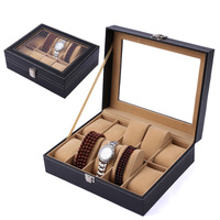 10位手表盒手表收纳展示盒子高档礼品盒送礼盒装手表的收藏盒包邮