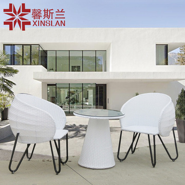 个性时尚创意藤编桌椅三件套咖啡厅休闲户外庭院阳台藤椅茶几组合