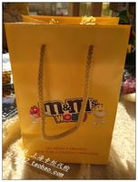 M＆M'S巧克力世界 柠檬黄包装袋 包装盒 纸袋 在本店买的免费赠送
