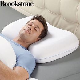 美国进口Brookstone冰凉硅胶涂层枕护颈椎枕芯成人保健枕头正品