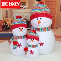 Huison圣诞雪人娃娃大中小泡沫雪人之家圣诞树装饰用品圣诞节礼物