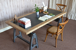 欧洲印象LOFT欧式风格铁艺实木家具复古餐桌工作台办公桌特价优惠