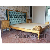 新古典木布艺床简约床1.5/1.8米双人高档床新古典家具现货婚床