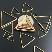8-32mm DIY饰品材料金属配件 纯铜光面三角形挂件 几何形耳饰配件