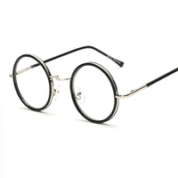 新款圆形眼镜框  复古文艺潮男女时尚优雅平光镜 配近视50-1500度