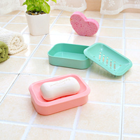时尚亮彩创意双用透明接水盒 塑料皂盒香皂盒肥皂盒