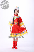 少儿少数民族演出服 儿童演出服装藏族蒙古族舞蹈女童表演服饰女