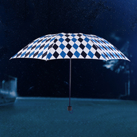 时尚英伦格男士女士雨伞创意折叠时尚晴雨伞超轻伞