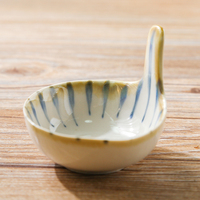 剑林 日式复古手绘陶瓷带把调味碟 创意 火锅调料碟 酱碟