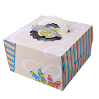 良鑫精美加厚蛋糕盒10寸蝴蝶蛋糕盒蛋糕包装盒烘培包装手提糕点盒