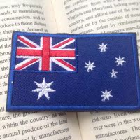 澳大利亚Australia 刺绣国旗徽章魔术贴 士气章 军迷战术肩章臂章