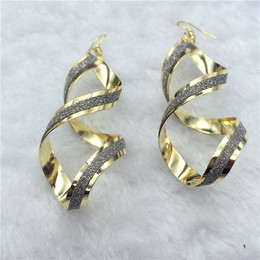earrings women jewelry2016磨砂夸张长耳环欧美时尚长款耳饰金色