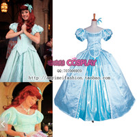 迪士尼Disney 小美人鱼公主爱丽儿舞台演出服公主cosplay服装衣服