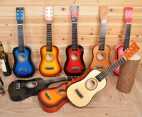【包邮】23寸多色木制儿童吉他 玩具吉它  可加背带 宝宝礼物