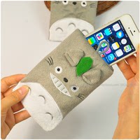 龙猫手机袋 TOTORO杂物袋 苹果iPhone5 5C 5S新款时尚保护套布套